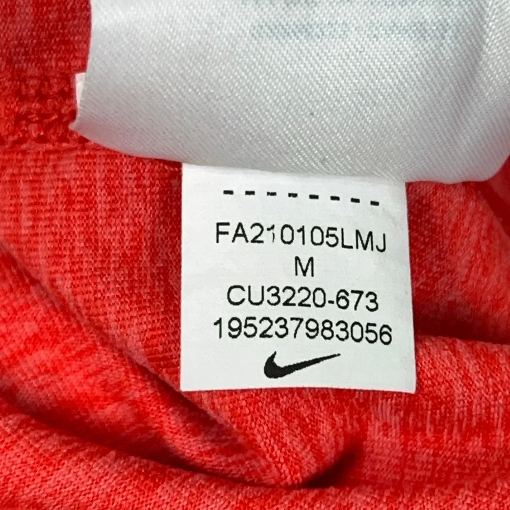 Nike Pullover Women Medium Orange Running Half Zip Dri-FIT Thumbhole Top Gym